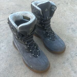 Vasque Pow Pow Women's Grey Suede Waterproof Winter Boots Size 9.5